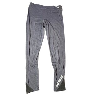 Victoria's Secret Pink Nation Yoga Leggings Mesh Accent Dark Gray‎ Women's M